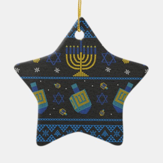 hanukkah keramisch ornament (Voorkant)