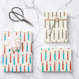 Hanukkah Kerstvakantie Classic Rustieke Kaarsen Inpakpapier Vel