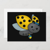Hanukkah Ladybug Briefkaart (Voorkant / Achterkant)