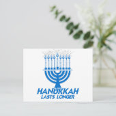 HANUKKAH LASTS LONGER -.png Feestdagenkaart (Staand voorkant)