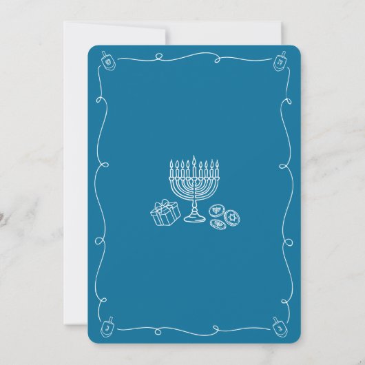 Hanukkah Latke Laughter Light Hand Drawn Fun Party Kaart (Achterkant)