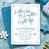Hanukkah Latke Laughter Light Hand Drawn Fun Party Kaart