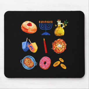 Hanukkah Latke Menorah Dreidel Donut Chanukah Jood Muismat