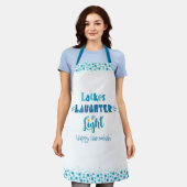Hanukkah Latkes Laughter Light Modern Typografie Schort (Gedragen)