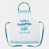Hanukkah Latkes Laughter Light Modern Typografie Schort (Voorkant)