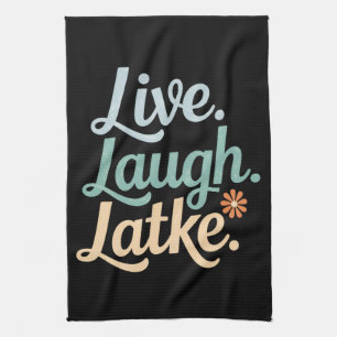 Hanukkah Leef Lach Latke Grappige Feestdag Familie Theedoek