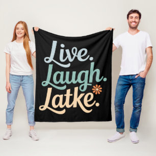 Hanukkah Leven Lachen Latke Grappige Feestdag Fami Fleece Deken
