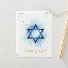 Hanukkah Lichten Ansichtkaart