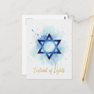 Hanukkah Lichten Ansichtkaart Briefkaart