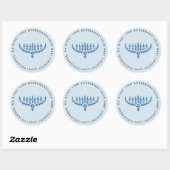 Hanukkah Lichten Retouradres Sticker (Vel)