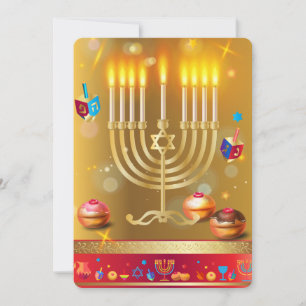 Hanukkah Lichtfeest Mooie Joodse Feestdagenkaart