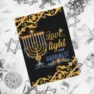 Hanukkah Liefde, Licht en Geluk Kaart