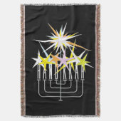 HANUKKAH LIGHTS DEKEN (Voorkant Verticaal)