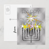 HANUKKAH LIGHTS FEESTDAGENKAART (Voorkant / Achterkant)