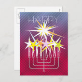 HANUKKAH LIGHTS FEESTDAGENKAART (Voorkant / Achterkant)
