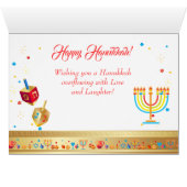 Hanukkah Lights Festival Holiday Menorah (Binenzijde Horizontaal (Onderkant))