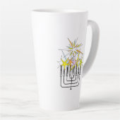 Hanukkah Lights Latte Mok (Rechterhoek)