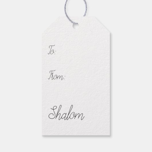 HANUKKAH LIGHTS MENORAH CADEAULABEL (Achterkant)