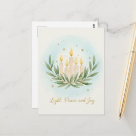 Hanukkah Lights Postcard Briefkaart