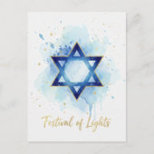 Hanukkah Lights Postcard Briefkaart (Voorkant)