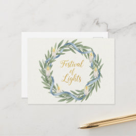 Hanukkah Lights Postcard Briefkaart