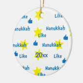 Hanukkah "like" l/Blue/Yellow Circle Ornament (Links)