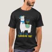 Hanukkah Llama Christmas Happy Llamakah Pajamas Fu T-shirt (Voorkant)