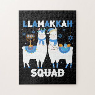 Hanukkah Llama Christmas Happy Llamakah Squad Cute Legpuzzel