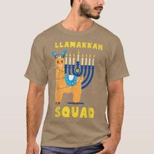 Hanukkah Llama Kerstlichten Gelukkige Llamakkah Sq T-shirt