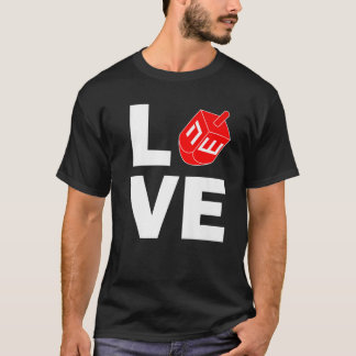 Hanukkah Love  Dreidel Jewish Holiday T-shirt