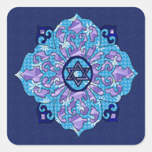 Hanukkah Mandela Vierkante Sticker