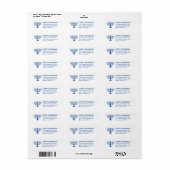 Hanukkah menorah aangepast blauw wit, modern etiket (Full Sheet)