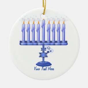 Hanukkah Menorah (aanpasbaar) Keramisch Ornament