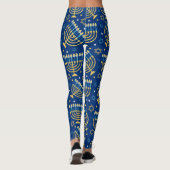 Hanukkah Menorah Blue Star van David Leggings (Achterkant)
