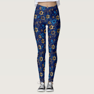 Hanukkah Menorah Blue Star van David Leggings