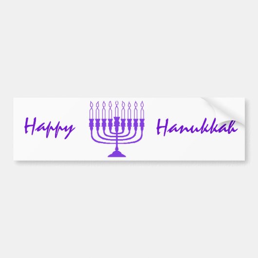 Hanukkah Menorah Bumpersticker (Voorkant)