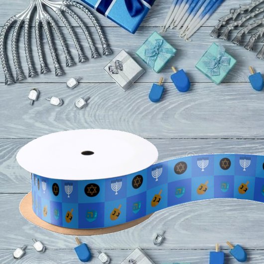Hanukkah Menorah Dreidels star Lint
