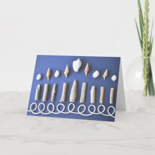 Hanukkah Menorah Feestdagen Kaart (Voorkant)