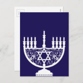 Hanukkah Menorah Feestdagenkaart (Voorkant / Achterkant)