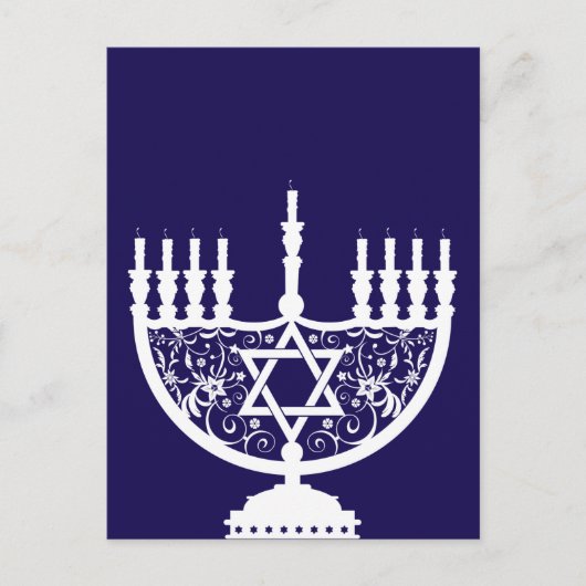Hanukkah Menorah Feestdagenkaart (Voorkant)
