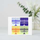 Hanukkah Menorah Feestdagenkaart (Staand voorkant)