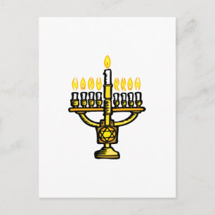 Hanukkah Menorah Feestdagenkaart