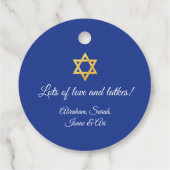 Hanukkah Menorah Floral Gift Label (Achterkant)