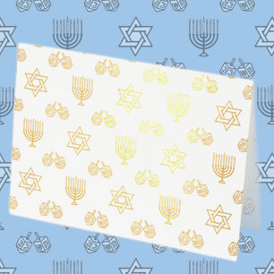 Hanukkah Menorah Folie Kaart