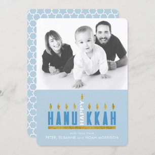Hanukkah   Menorah Happy Hanoukka 1 Carte photo
