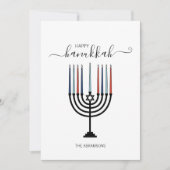 Hanukkah Menorah Holiday Kaart (Voorkant)