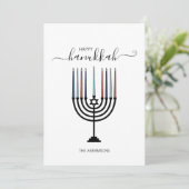 Hanukkah Menorah Holiday Kaart (Staand voorkant)