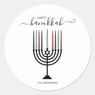Hanukkah Menorah Holiday Sticker