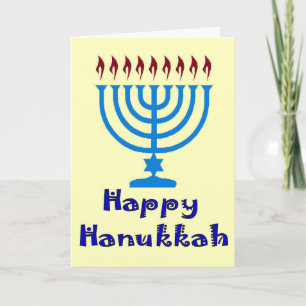 Hanukkah menorah-kaart feestdagen kaart