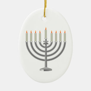Hanukkah menorah keramisch ornament